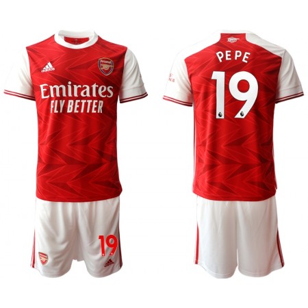 Billiga Fotbollströjor Arsenal Nicolas Pepe 19 Barn Hemma tröja 2020/21 Kortärmad